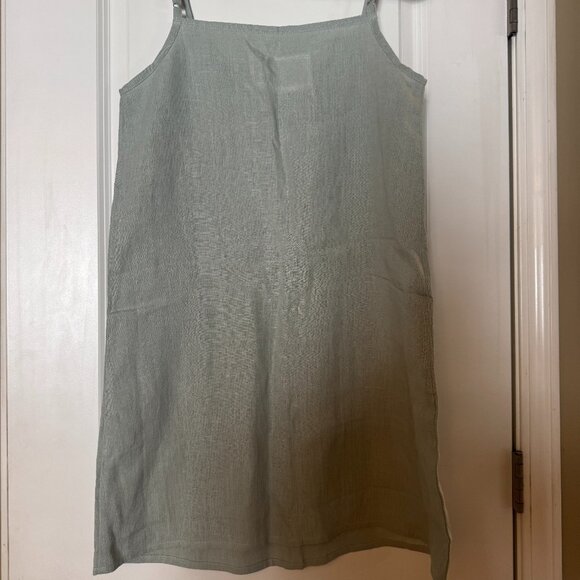 Amour Linen 100% Linen Woven Sleeveless Night Dress - Picture 3 of 3